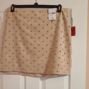 Forever 21 Beige Studded Mini Skirt